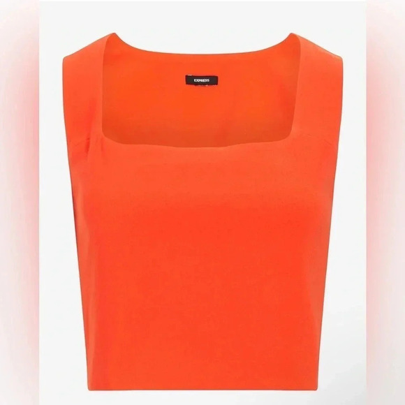 Express Tops - NEW with tags (NWT) Express Orange Square Neck Cropped Tank